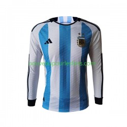 Maillot Argentine Homme Tenue Domicile Coupe du Monde 2022 Manche Longue