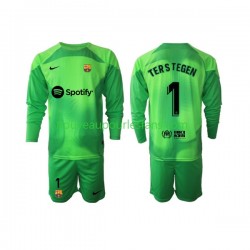 Maillot FC Barcelone Ter Stegen 1 Gardien Enfant Tenue Domicile 2022-2023 Manche Longue