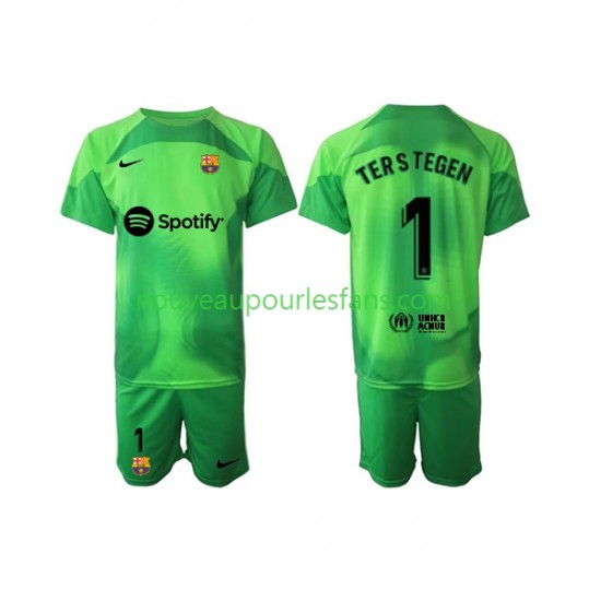 Maillot FC Barcelone Ter Stegen 1 Gardien Enfant Tenue Domicile 2022-2023 Manche Courte