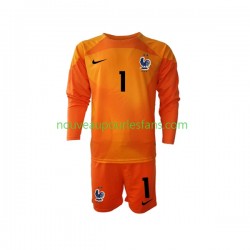 Maillot France Hugo Lloris 1 Gardien Enfant Tenue Extérieur Coupe du Monde 2022 Manche Longue