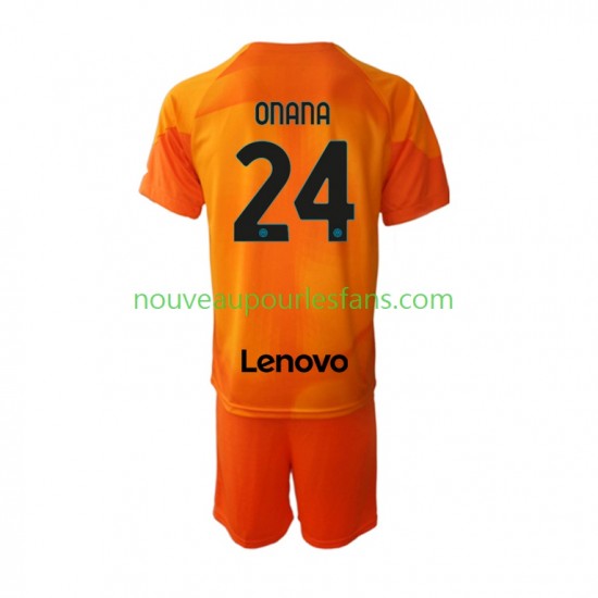 Maillot Inter Milan Andre Onana 24 Gardien Enfant Tenue 4ème 2022-2023 Manche Courte