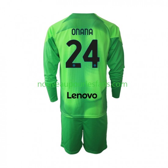 Maillot Inter Milan Andre Onana 24 Gardien Enfant Tenue 3ème 2022-2023 Manche Longue
