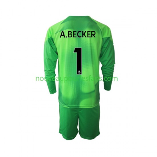 Maillot Liverpool A.Becker 1 Gardien Enfant Tenue 3ème 2022-2023 Manche Longue