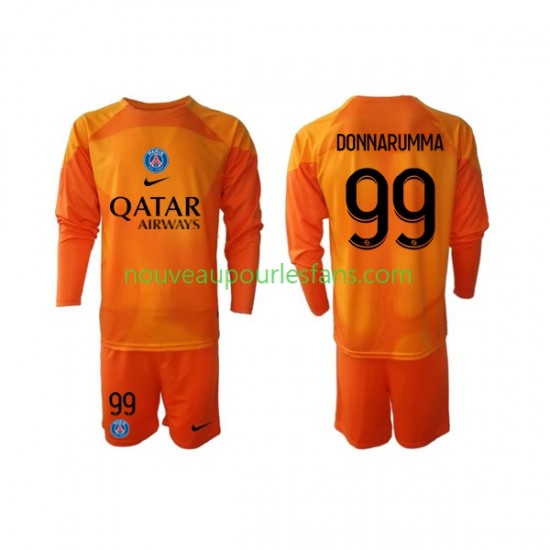 Maillot Paris Saint-Germain Donnarumma 99 Gardien Enfant Tenue Extérieur 2022-2023 Manche Longue
