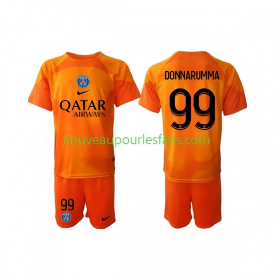 Maillot Paris Saint-Germain Donnarumma 99 Gardien Enfant Tenue Extérieur 2022-2023 Manche Courte