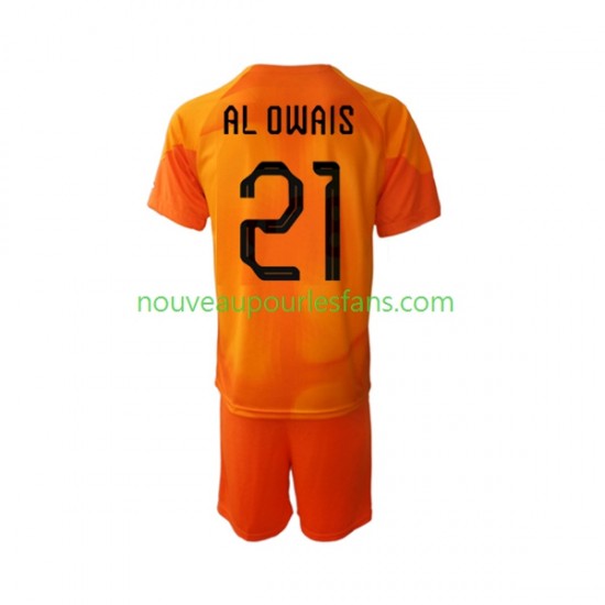 Maillot Arabie saoudite Mohammed Al-Owais 21 Gardien Enfant Tenue Extérieur Coupe du Monde 2022 Manche Courte