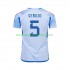 Maillot Espagne SERGIO BUSQUETS 5 Homme Tenue Extérieur Coupe du Monde 2022 Manche Courte