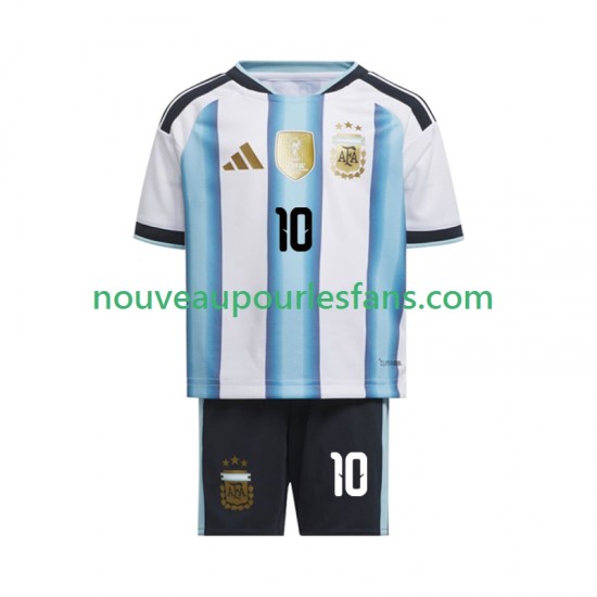 Maillot Argentine Lionel Messi 10 Enfant Tenue Domicile Coupe du Monde 2026 Manche Courte