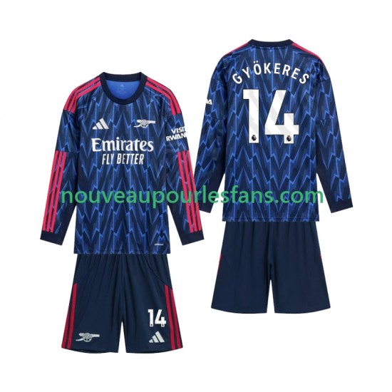 Maillot Arsenal Gyokeres 14 Enfant Tenue Extérieur 2025-2026 Manche Longue