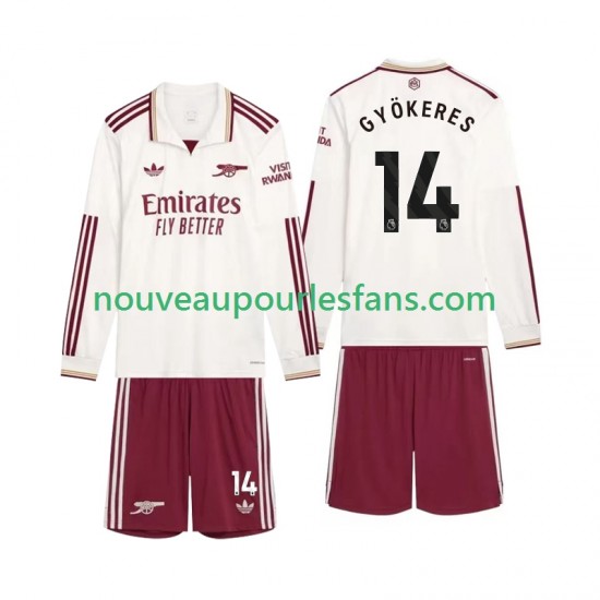 Maillot Arsenal Gyokeres 14 Enfant Tenue 3ème 2025-2026 Manche Longue