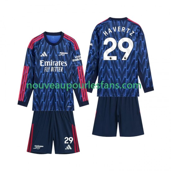 Maillot Arsenal Havertz 29 Enfant Tenue Extérieur 2025-2026 Manche Longue