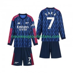 Maillot Arsenal Saka 7 Enfant Tenue Extérieur 2025-2026 Manche Longue