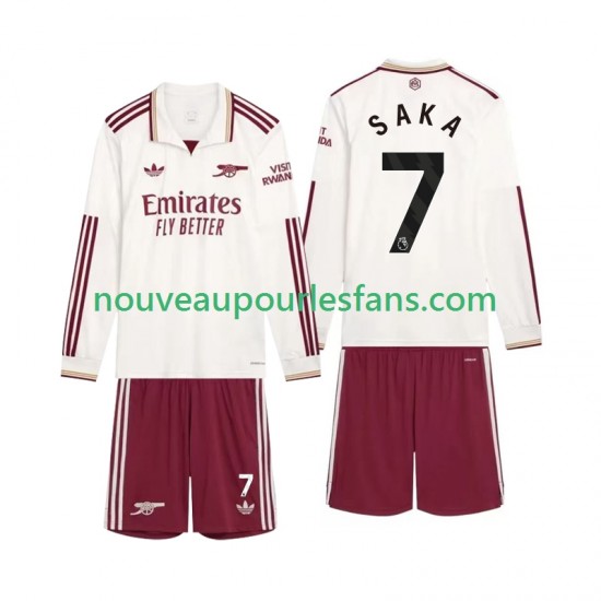 Maillot Arsenal Saka 7 Enfant Tenue 3ème 2025-2026 Manche Longue