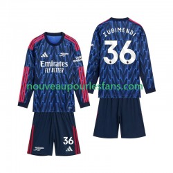 Maillot Arsenal Zubimendi 36 Enfant Tenue Extérieur 2025-2026 Manche Longue