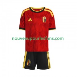 Maillot Belgique Enfant Tenue Domicile Coupe du Monde 2026 Manche Courte