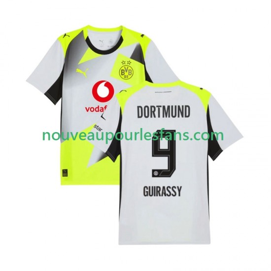 Maillot Borussia Dortmund Serhou Guirassy 9 Homme Tenue Extérieur 2025-2026 Manche Courte