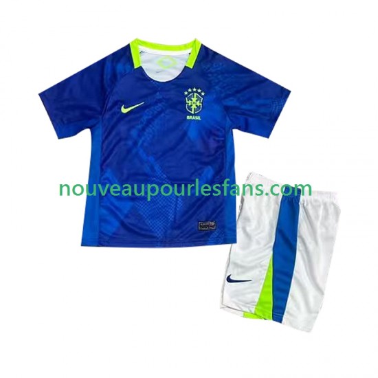Maillot Brésil Enfant Tenue Extérieur 2025-2026 Manche Courte