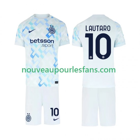 Maillot Inter Milan Lautaro Martinez 10 Enfant Tenue Extérieur 2025-2026 Manche Courte