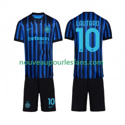 Maillot Inter Milan Lautaro Martinez 10 Enfant Tenue Domicile 2025-2026 Manche Courte