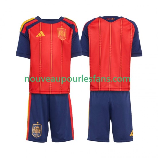 Maillot Espagne Enfant Tenue Domicile Coupe du Monde 2026 Manche Courte