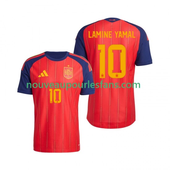 Maillot Espagne Lamine Yamal 10 Homme Tenue Domicile Coupe du Monde 2026 Manche Courte
