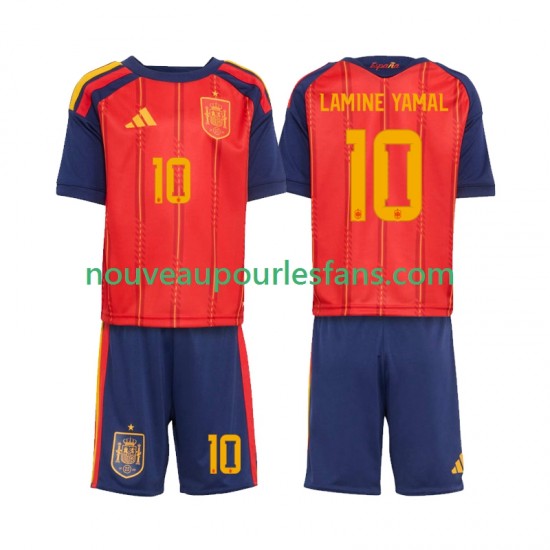 Maillot Espagne Lamine Yamal 10 Enfant Tenue Domicile Coupe du Monde 2026 Manche Courte