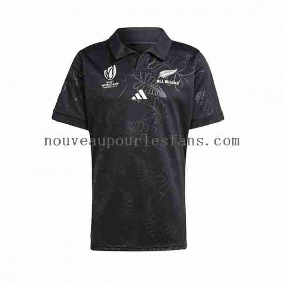 Maillot Rugby ALL BLACKS RWC 2023 Homme Tenue Domicile  Manche Courte