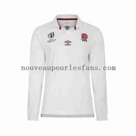 Maillot Rugby Angleterre RWC 2023 Homme Tenue Domicile  Manche Longue