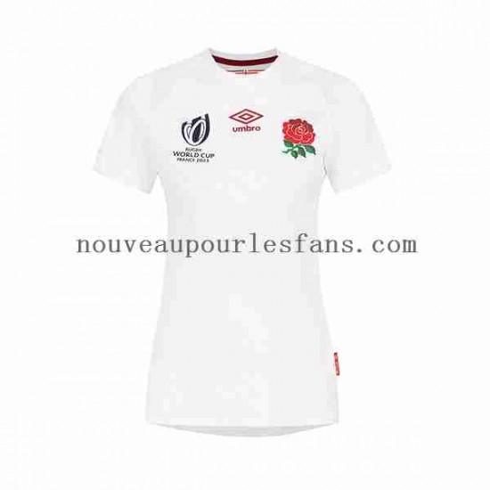 Maillot Rugby Angleterre RWC 2023 Femme Tenue Domicile  Manche Courte