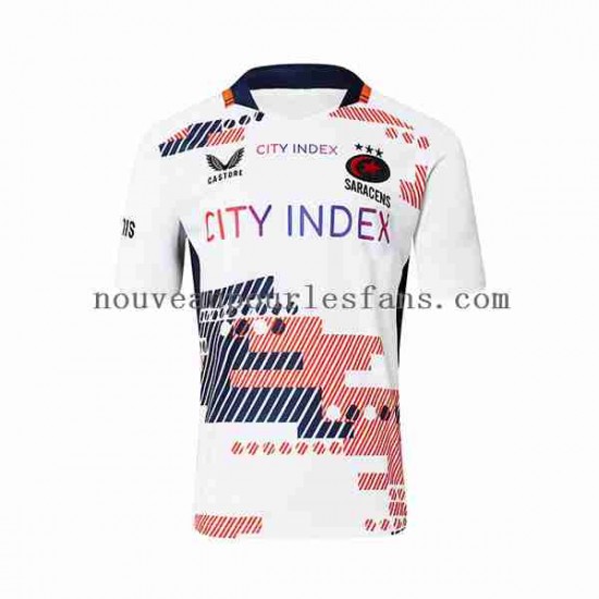 Maillot Rugby Saracens Homme Tenue Extérieur 2023 Manche Courte