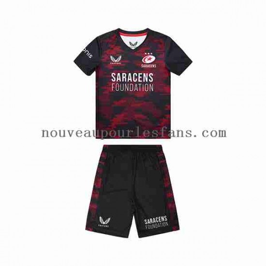 Maillot Rugby Saracens Enfant Tenue Domicile 2023 Manche Courte