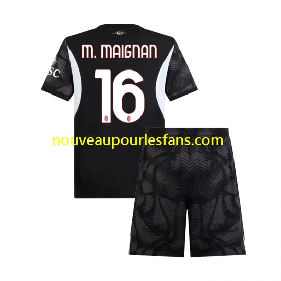 Maillot AC Milan Mike Maignan 16 Gardien Enfant Tenue Domicile 2024-2025 Manche Courte