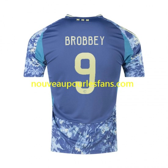 Maillot Ajax Amsterdam Brian Brobbey 9 Homme Tenue Extérieur 2024-2025 Manche Courte