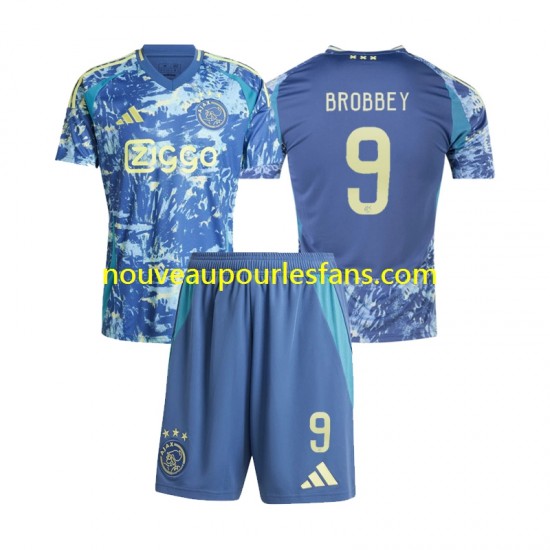 Maillot Ajax Amsterdam Brian Brobbey 9 Enfant Tenue Extérieur 2024-2025 Manche Courte