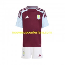 Maillot Aston Villa Enfant Tenue Domicile 2024-2025 Manche Courte