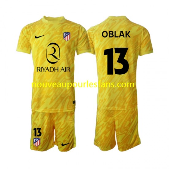 Maillot Atlético Madrid Jan Oblak 13 Gardien Enfant Tenue 3ème 2024-2025 Manche Courte