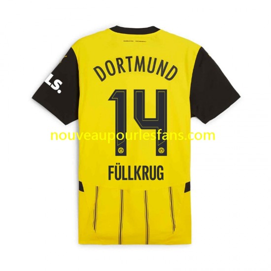 Maillot Borussia Dortmund Niclas Fullkrug 14 Homme Tenue Domicile 2024-2025 Manche Courte
