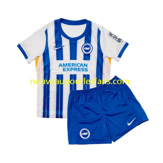 Maillot Brighton & Hove Albion Enfant Tenue Domicile 2024-2025 Manche Courte