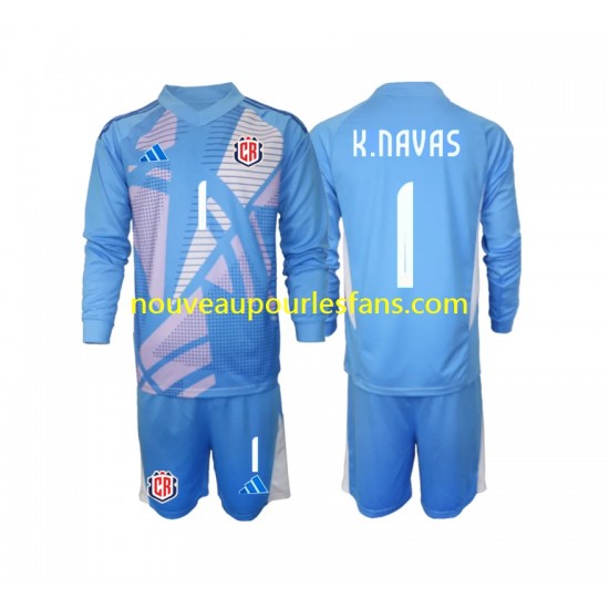Maillot Costa Rica Keylor Navas 1 Gardien Enfant Tenue Domicile 2024 Manche Longue