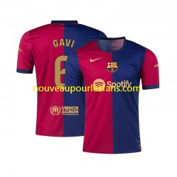 Maillot FC Barcelone GAVI 6 Homme Tenue Domicile 2024-2025 Manche Courte