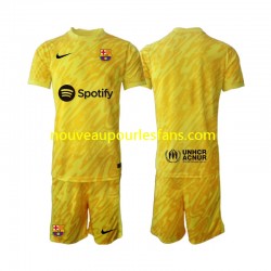 Maillot FC Barcelone Gardien Enfant Tenue Extérieur 2024-2025 Manche Courte