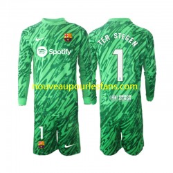 Maillot FC Barcelone Ter Stegen 1 Gardien Enfant Tenue Domicile 2024-2025 Manche Longue