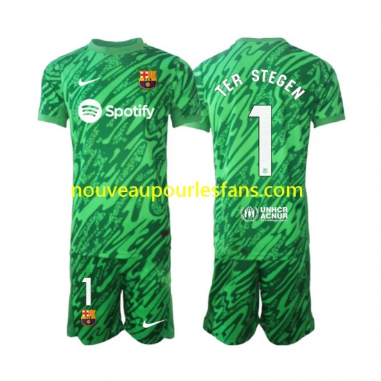 Maillot FC Barcelone Ter Stegen 1 Gardien Enfant Tenue Domicile 2024-2025 Manche Courte