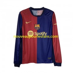 Maillot FC Barcelone Homme Tenue Domicile 2024-2025 Manche Longue