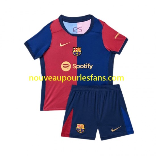 Maillot FC Barcelone Enfant Tenue Domicile 2024-2025 Manche Courte