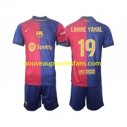 Maillot FC Barcelone UCL Font Lamine Yamal 19 Enfant Tenue Domicile 2024-2025 Manche Courte