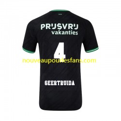 Maillot Feyenoord Rotterdam Lutsharel Geertruida 4 Homme Tenue Extérieur 2024-2025 Manche Courte