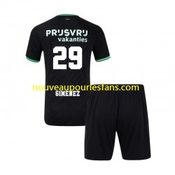 Maillot Feyenoord Rotterdam Santiago Gimenez 29 Enfant Tenue Extérieur 2024-2025 Manche Courte