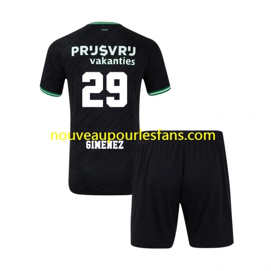 Maillot Feyenoord Rotterdam Santiago Gimenez 29 Enfant Tenue Extérieur 2024-2025 Manche Courte