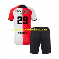 Maillot Feyenoord Rotterdam Santiago Gimenez 29 Enfant Tenue Domicile 2024-2025 Manche Courte